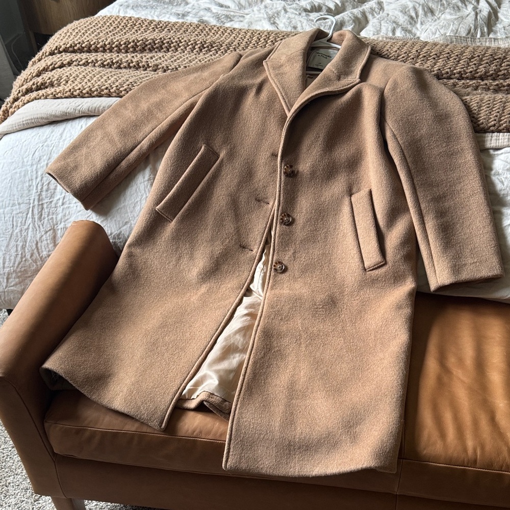 Abercrombie & Fitch Camel Trench Coat